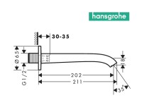 MEDIDAS CAÑO BAÑERA VIVENIS HANSGROHE